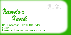 nandor henk business card
